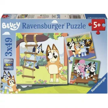 RAVENSBURGER Bērnu Puzle Bluey - Radot Atmiņas (3 x 49 Gabali)