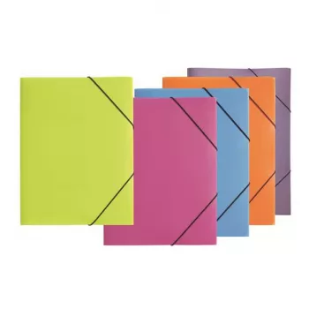 PAGNA Elastic Band Document Folder A3 PP 3 Flaps Dark Pink