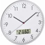 TFA 60.3048.02 Kvarca sienas pulkstenis, ar radiosinhronizāciju, balts, 30,2 cm