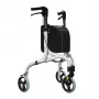 Weinberger Aluminium Rollator ar 3 Riteņiem - Sudraba/Pelēks, 100 kg Ietilpība, Salokāms