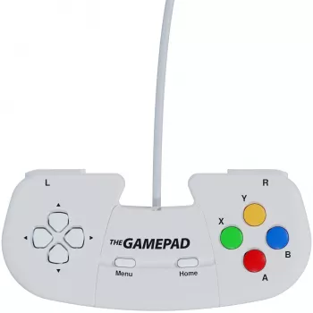 Retro Games The Gamepad White - Vadu USB spēļu panelis PC, Mac, ZX Spectrum, THEC64, THEA500 Mini - Digitālais D-Pad, 10 pogas, 1,8 m kabelis
