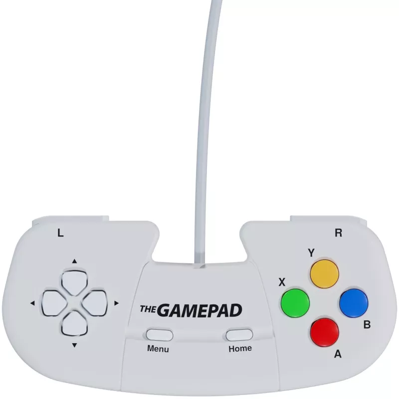 Retro Games The Gamepad White - Vadu USB spēļu panelis PC, Mac, ZX Spectrum, THEC64, THEA500 Mini - Digitālais D-Pad, 10 pogas, 1,8 m kabelis