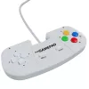 Retro Games The Gamepad White - Vadu USB spēļu panelis PC, Mac, ZX Spectrum, THEC64, THEA500 Mini - Digitālais D-Pad, 10 pogas, 1,8 m kabelis