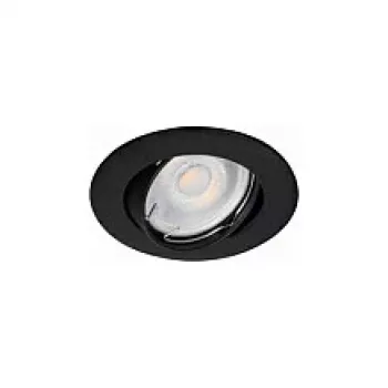 SYNERGY21 LED Iebūvējamais Prožektors Phos Grozāms Apaļš Melns CCT Pārslēdzams 7W 550lm