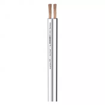 Sommer Cable SC-Prisma skaļruņu kabelis, 2 x 2,50 mm², PVC 9,1 x 4,3 mm, baltā krāsā (401-0250-WS)