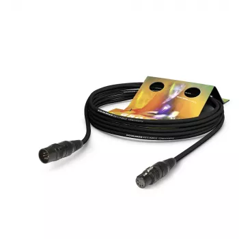 Sommer Cable Binary 434 DMX512 kabelis, 4 x 0,34 mm², XLR 5 kontaktu spraudnis – XLR 5 kontaktu ligzda, HICON, melnā krāsā, 2,5 m (B4GSU0250-SW)