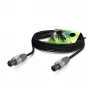 Sommer Cable Meridian 2x2.5 mm² skaļruņu kabelis 5 m melns ar HICON HI-CM04-SC savienotājiem