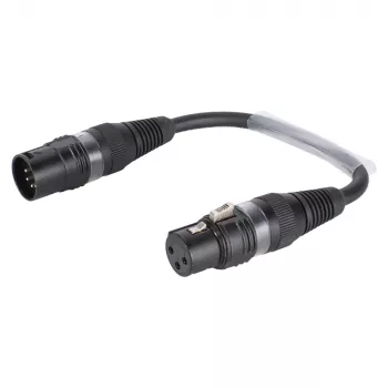 Sommer Cable adaptera kabelis, XLR 3 kontaktu ligzda – XLR 5 kontaktu spraudnis, melnā krāsā, 0,15 m (B2FAU0015-SW)