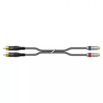 Sommer Cable SC-Onyx 2025 MKII stereo RCA kabelis, nesimetrisks, 2 x 1 x 0,25 mm², RCA – RCA, HICON, melnā krāsā, 5 m (ON8D-0500-SW)