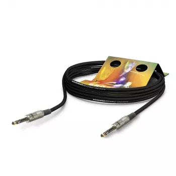 Sommer Cable Stage 22 Highflex komutācijas (patch / insert) kabelis, 2 x 0,22 mm², 6,3 mm stereo spraudnis – 6,3 mm stereo spraudnis, HICON, melnā krāsā, 2,5 m (SG2S-0250-SW)