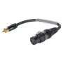 Sommer Cable adaptera kabelis, RCA spraudnis – XLR 3 kontaktu ligzda, melnā krāsā, 0,15 m (TRH8U0015-SW)