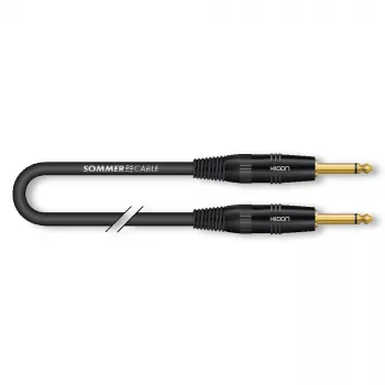 Sommer Cable SC-Spirit LLX instrumenta kabelis 3.0 m - melns - HICON Jack TS Mono