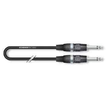 Sommer Cable Tricone MKII instrumenta kabelis, 1 x 0,22 mm², 6,3 mm mono spraudnis – 6,3 mm mono spraudnis, HICON, melnā krāsā, 3 m (TRWT-0300-SW)