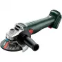 Metabo W 18 7-125 (602371840) Bezvada leņķa slīpmašīna, 18 V, 125 mm, zaļa/melna, bez akumulatora un lādētāja, Metabox kastē