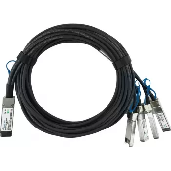 BlueLAN saderīgs Mellanox MCP7H50-V001R30 pasīvs 200GBASE-CR4 QSFP56 uz 2x100GBASE-CR2 QSFP56 Direct Attach Breakout kabelis, 1 metrs, AWG26