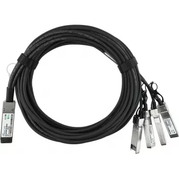 BlueLAN saderīgs NVIDIA BN-QS-SP-CBL-5M pasīvais 40GBASE-CR4 QSFP uz 4x10GBASE-CR SFP+ tiešās pievienošanas sadales kabelis, 5 metri, AWG26 (BN-QS-SP-CBL-5M-BL)