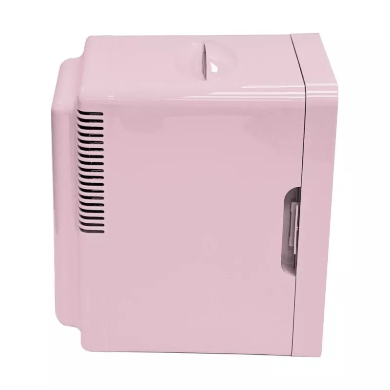 ELLE Home ESDAFX08PUEU mini ledusskapis ar LED kosmētikas spoguli 8L purpura