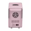 ELLE Home ESDAFX08PUEU mini ledusskapis ar LED kosmētikas spoguli 8L purpura