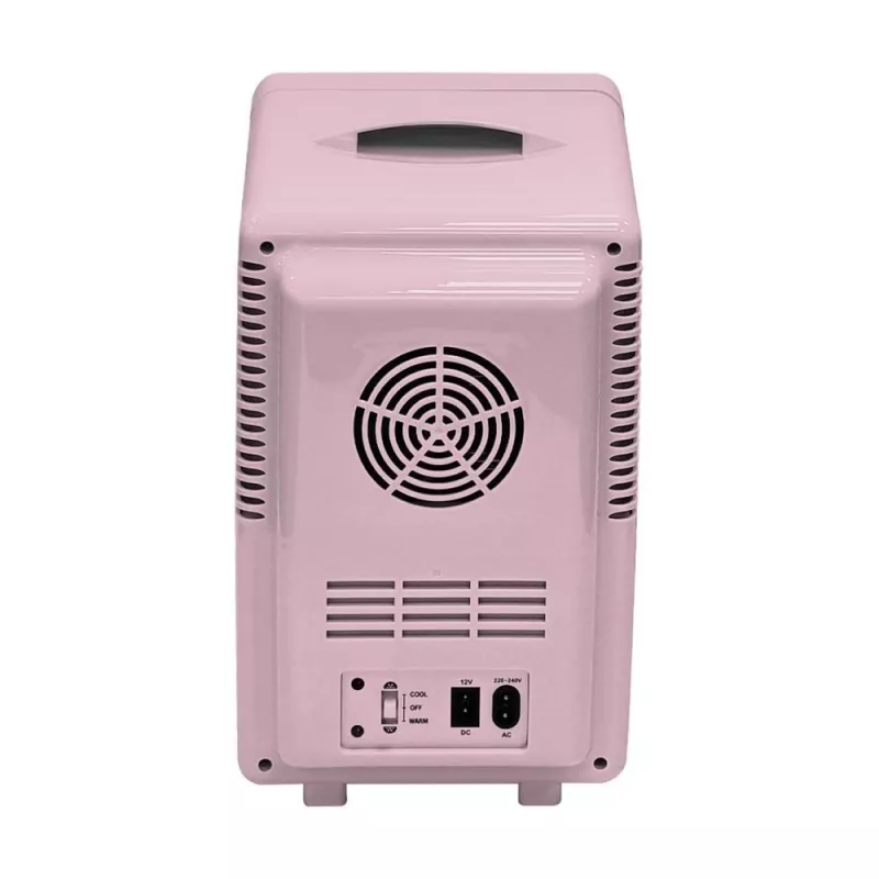 ELLE Home ESDAFX08PUEU mini ledusskapis ar LED kosmētikas spoguli 8L purpura