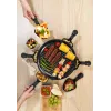 Giles & Posner EK4511GV2VDE Galda Raclette Grils 1200 W 8 personām Melns/Sudrabs