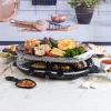 Giles & Posner EK1872GV2VDE Galda akmens raclette grils - 1200W, 8 personām, melns/pelēks