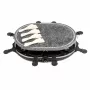 Giles & Posner EK1872GV2VDE Galda akmens raclette grils - 1200W, 8 personām, melns/pelēks