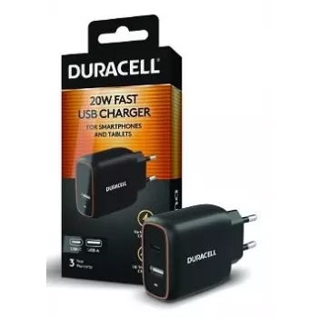 Duracell 20W 1C+1A USB lādētājs
