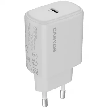 CANYON OnCharge 250 25W USB-C PD 3.0 Lādētājs EU Balts
