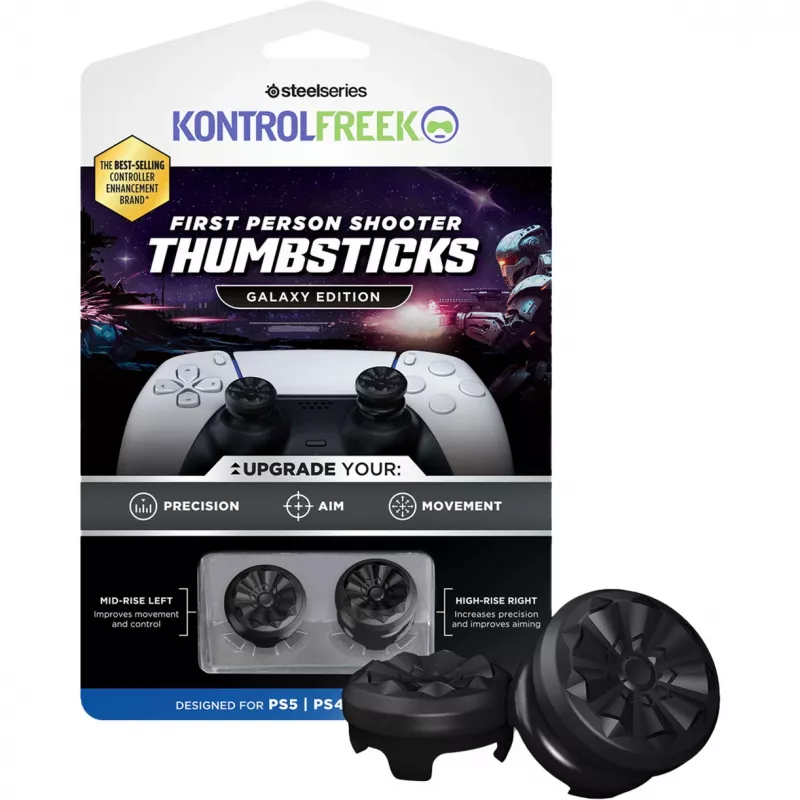 SteelSeries KontrolFreek FPS Performance Thumbsticks Galaxy Edition (Melns, 2 gabali, PlayStation 5/4 kontrolierim)