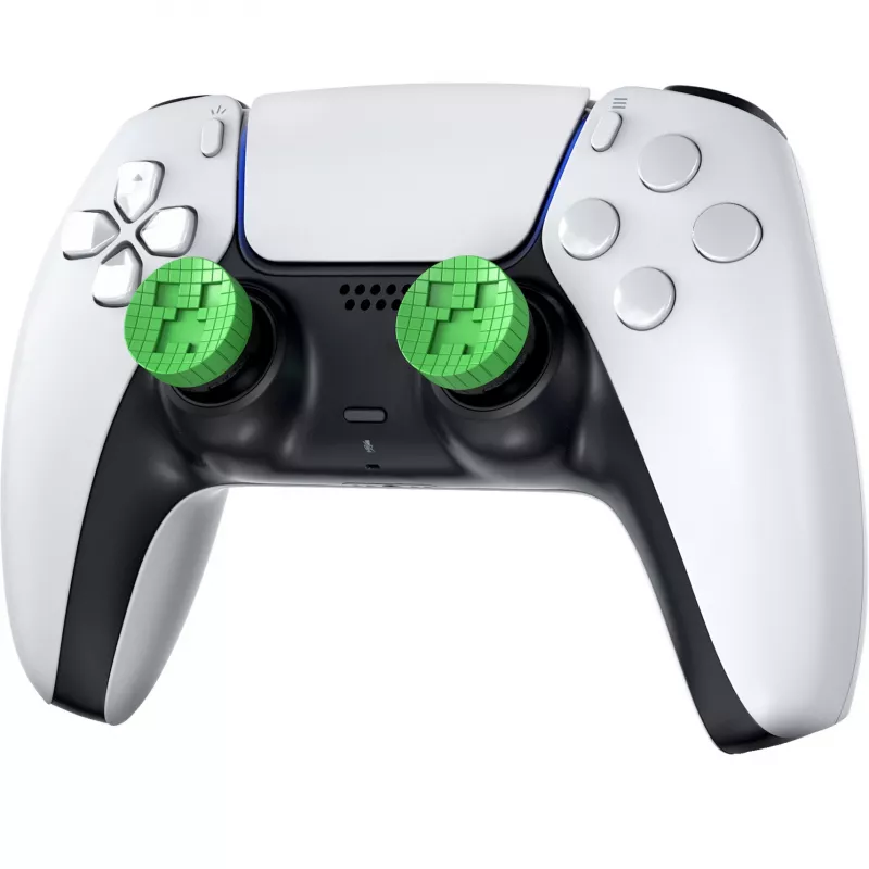 SteelSeries KontrolFreek Minecraft Performance Thumbsticks Creeper Edition (Zaļš/Melns, 2 gab., PlayStation 5/4 kontrolierim)