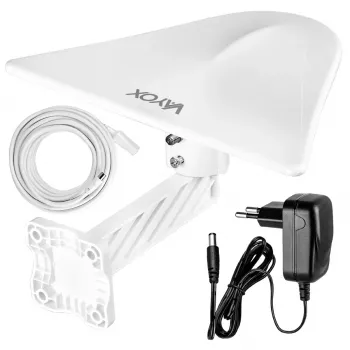 VAYOX DigiActiv DVB-T/T2 External Antenna 4G LTE VHF UHF VA0022 White