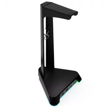 KRUX Rivt austiņu statīvs ar RGB apgaismojumu, melnā krāsā (KRXG003)
