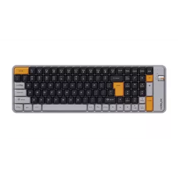 KRUX Zyro 96% mehāniskā tastatūra Gateron Yellow PRO RGB Tri-Mode Melna