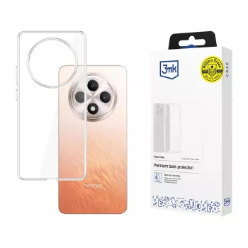 3MK Clear Case for OPPO Reno 12 - Transparent TPU Back Cover with Absorber125™ Drop Protection