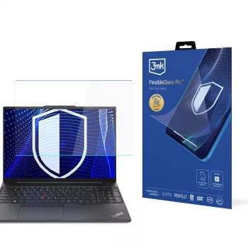 3MK PROTECTION FlexibleGlass Pro ekrāna aizsargs Lenovo ThinkPad E16 Gen 1/2/3 (16 collas, 16:10, hibrīda stikls, 7H cietība, 0,3 mm, pretpirkstu nospiedumiem, bez burbuļiem)