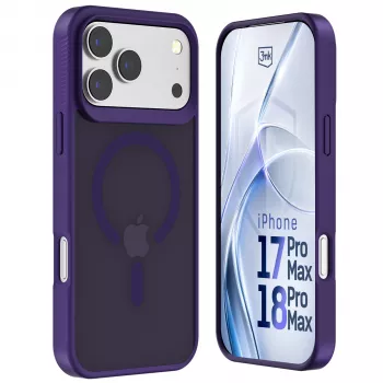 3MK PROTECTION Apple iPhone 17 Pro Max Hardy Hazy MagCase Purple aizmugurējais vāciņš