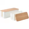 MOZOS KBO-LW-WOOD Bambusa kabeļu pārvaldības kaste strāvas sloksnēm, dabīgais koks