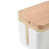 MOZOS KBO-LW-WOOD Bambusa kabeļu pārvaldības kaste strāvas sloksnēm, dabīgais koks