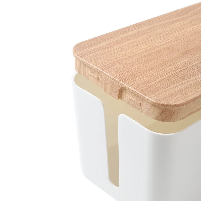 MOZOS KBO-LW-WOOD Bambusa kabeļu pārvaldības kaste strāvas sloksnēm, dabīgais koks