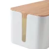 MOZOS KBO-LW-WOOD Bambusa kabeļu pārvaldības kaste strāvas sloksnēm, dabīgais koks