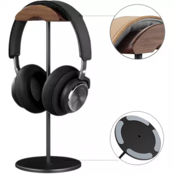 MOZOS HS Supreme Headphone Stand for Over-Ear Headphones - Walnut Wood & Metal
