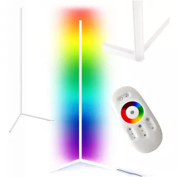 MOZOS LC-RGB LED stūra grīdas lampa balta