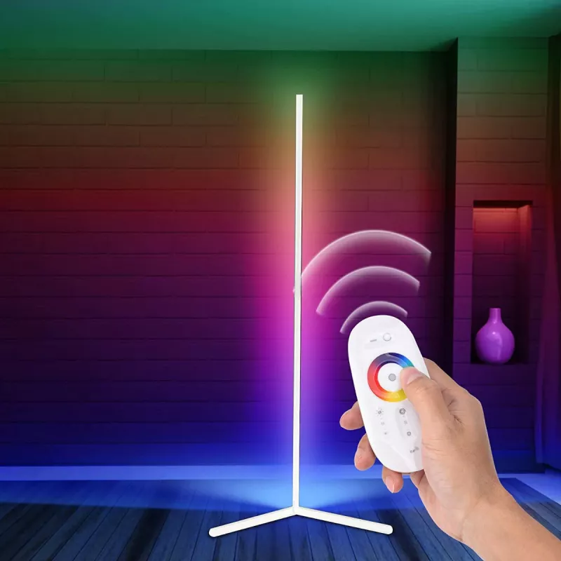 MOZOS LC-RGB LED stūra grīdas lampa balta