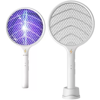 MOZOS ML-138P UV LED kukaiņu iznīcinātāja lampa ar sūkšanas ventilatoru, melna, 5W, iekštelpu moskītu slazds mušām, punduriem, kodes, līdz 40 m² pārklājums, USB barošana
