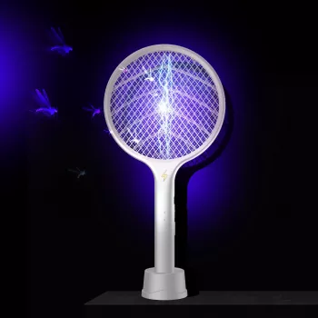 MOZOS ML-138P UV LED kukaiņu iznīcinātāja lampa ar sūkšanas ventilatoru, melna, 5W, iekštelpu moskītu slazds mušām, punduriem, kodes, līdz 40 m² pārklājums, USB barošana