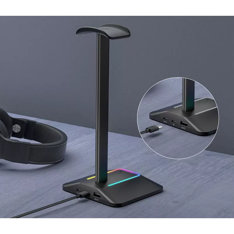 MOZOS D12 RGB LED Headphone Stand for Over-Ear Headphones