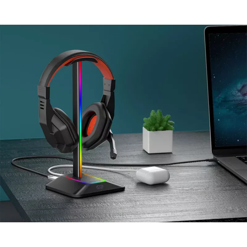MOZOS D12 RGB LED Headphone Stand for Over-Ear Headphones