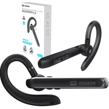 MOZOS 880 Wireless Bluetooth 5.2 Headset with Microphone, Black