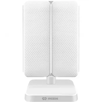 MOZOS ML10X LED grima spogulis ar 10x palielinājumu, 3 krāsu režīmi, bezpakāpju aptumšošana, 360° pagriešana, USB-C uzlāde, balts