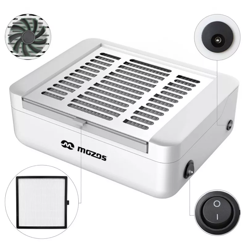MOZOS LG608 nagu putekļu uzsūcējs 40 W, balts